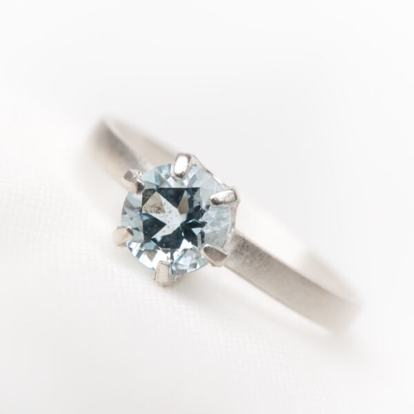 Ring zilver met aquamarijn - Afbeelding 3