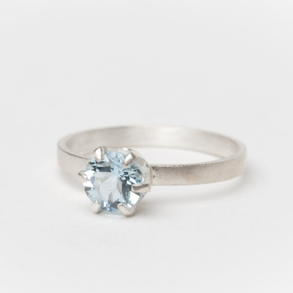 Ring zilver met aquamarijn - Afbeelding 2
