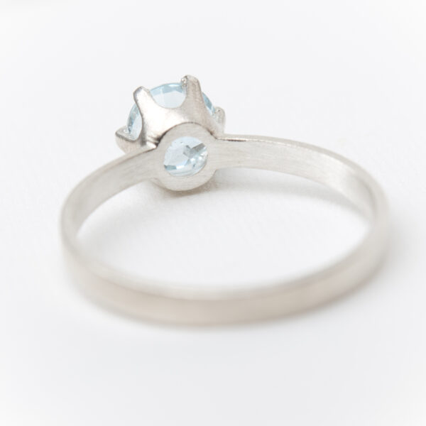 Ring zilver met aquamarijn - Afbeelding 4