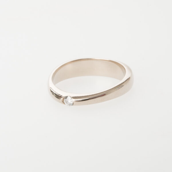Ring witgoud met diamant - Afbeelding 2