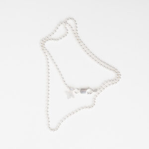 Balletjesketting zilver