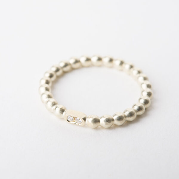 Ring parelband met diamantjes